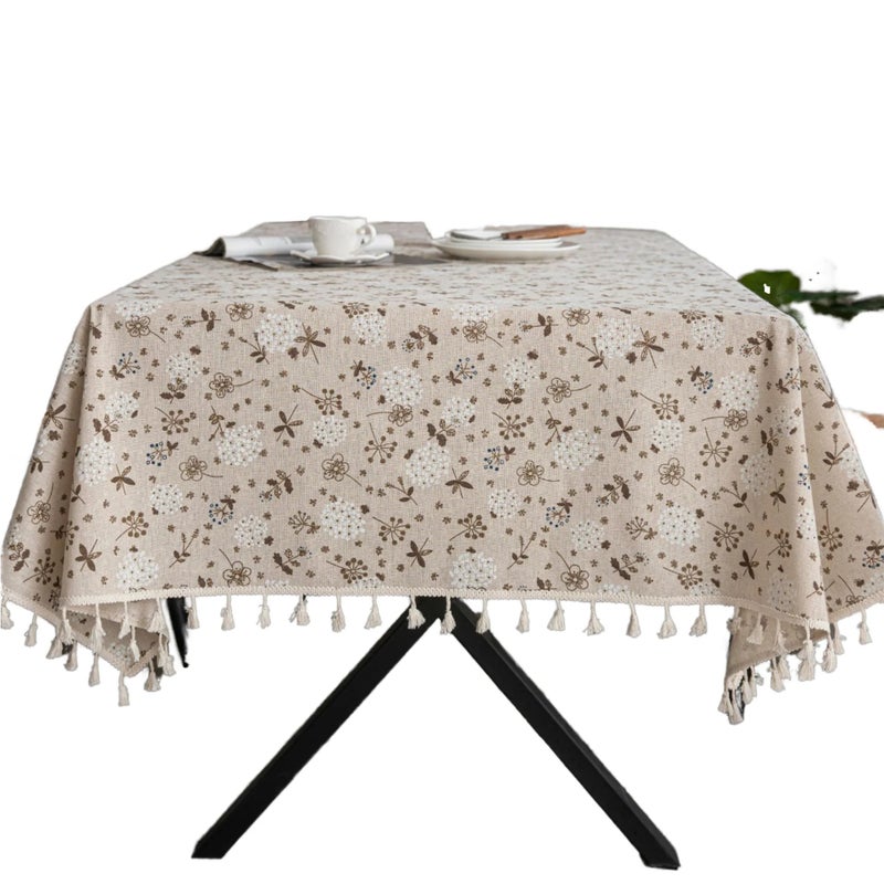 Bluejw Small Fresh Embroidered Linen Tablecloths for Home Use for Wedding Hotel Party Restaurant Events - Image 2